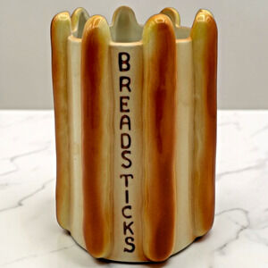 Vintage Breadstick Holder Lefton 3655 Original Japan Sticker Novelty Container